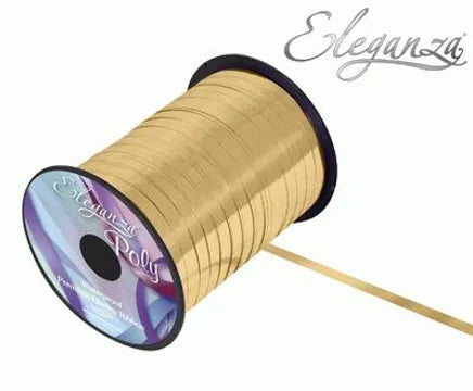 Eleganza Metallic Poly Curling Ribbon - Gold