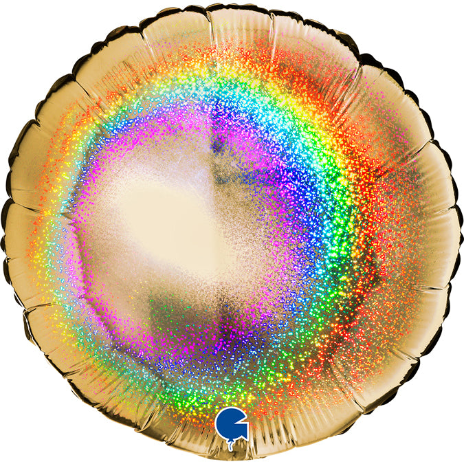 Grabo Glitter Holographic Gold Round Foil