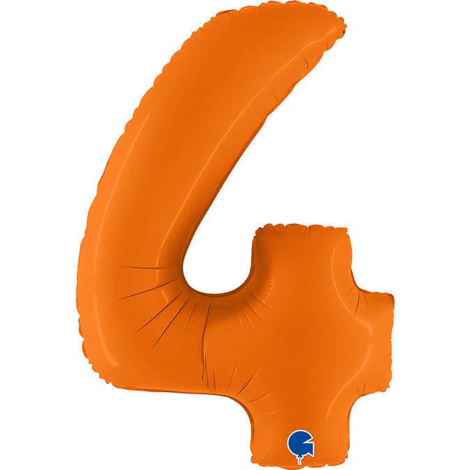 Grabo Matte Orange Foil Numbers 4