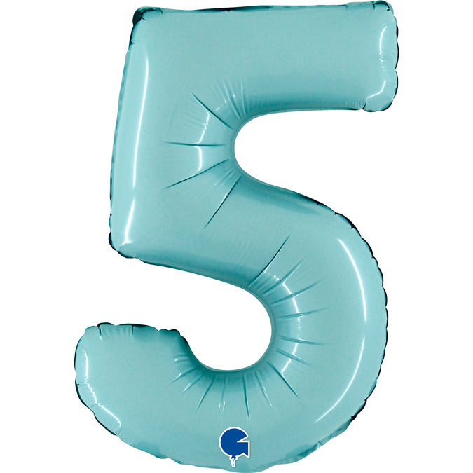 Grabo Mini Pastel Blue Foil Numbers 5
