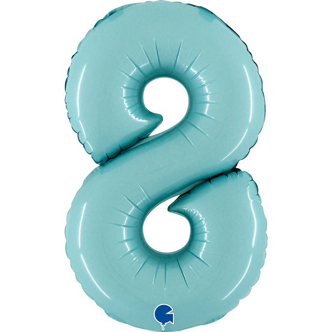 Grabo Mini Pastel Blue Foil Numbers 8