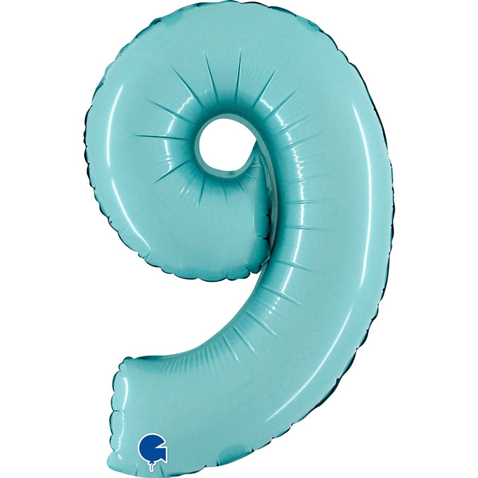 Grabo Mini Pastel Blue Foil Numbers 9