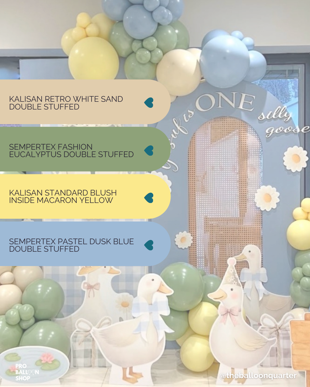 Silly Goose colour palette by @theballoonquarter