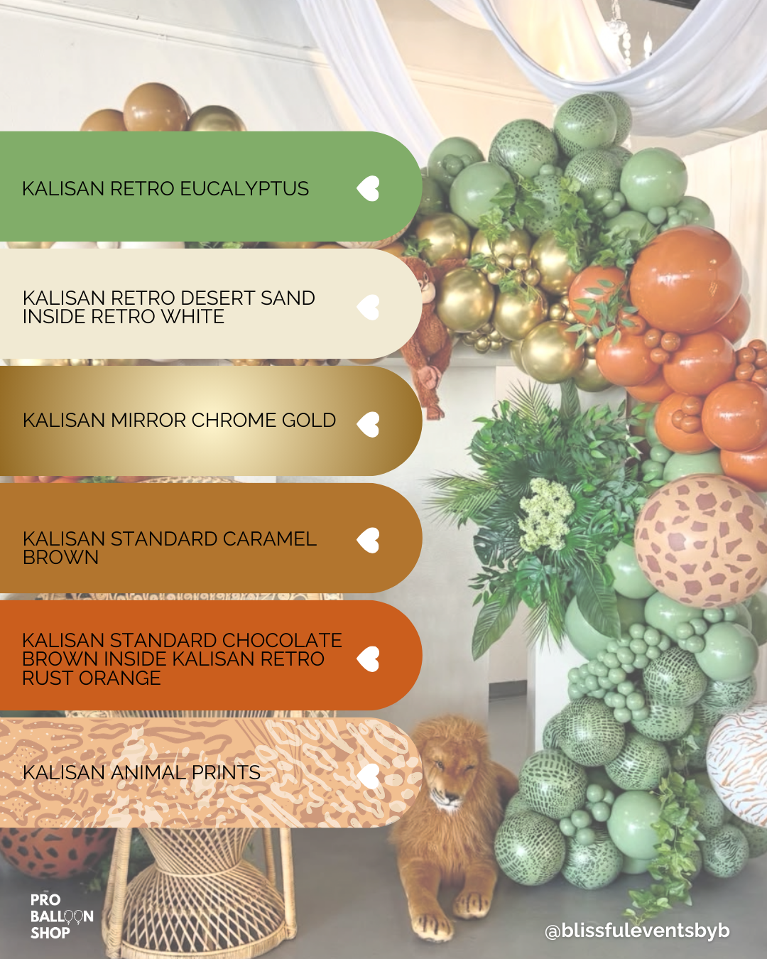 Safari Colour Palette by @blissfuleventsbyb