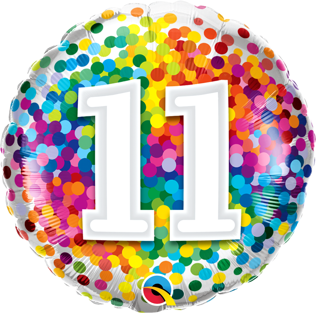 Qualatex Rainbow Confetti Birthday Foils