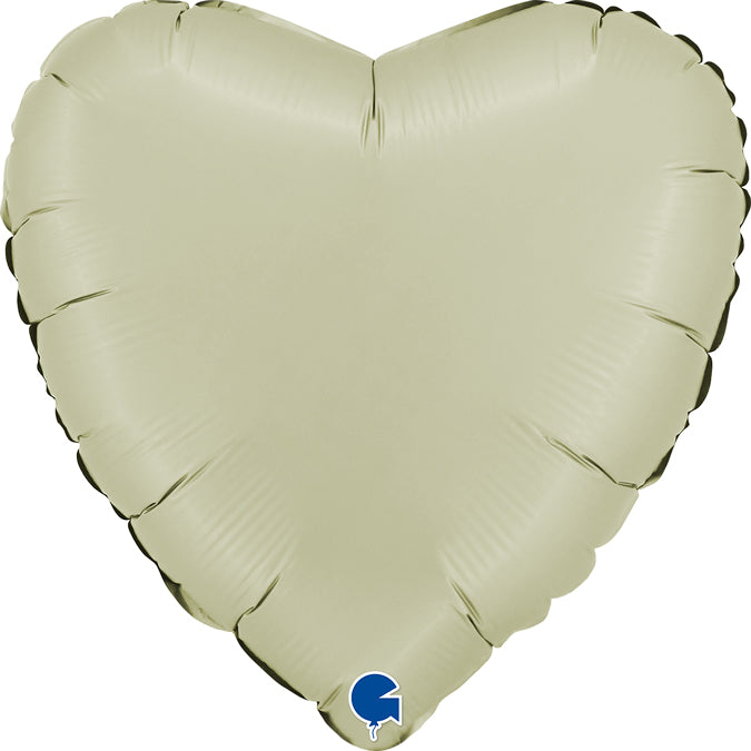 Grabo Satin Olive Green Heart Foil