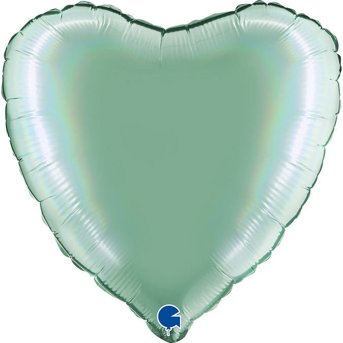 Grabo Holographic Platinum Tiffany Heart Foil