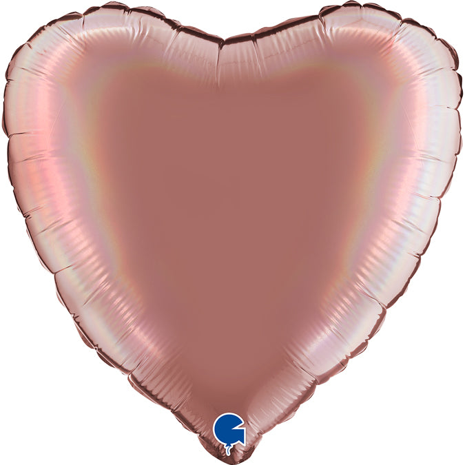 Grabo Holographic Platinum Rosè Heart Foil