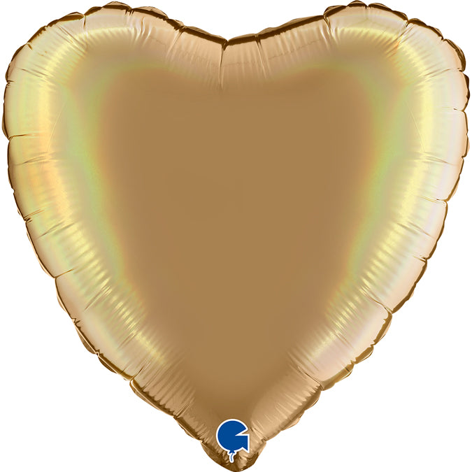 Grabo Holographic Platinum Champagne Heart Foil