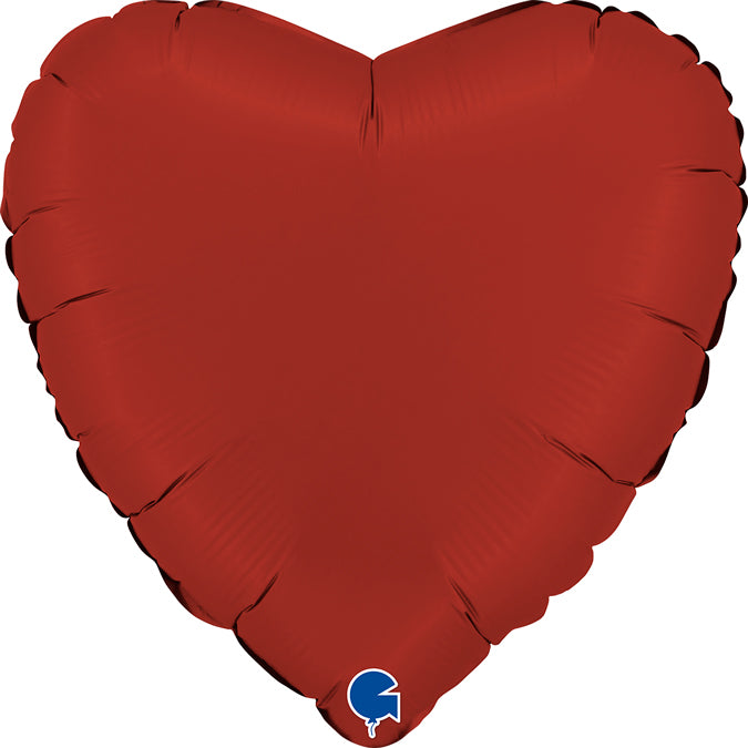 Grabo Satin Rubin Red Heart Foil