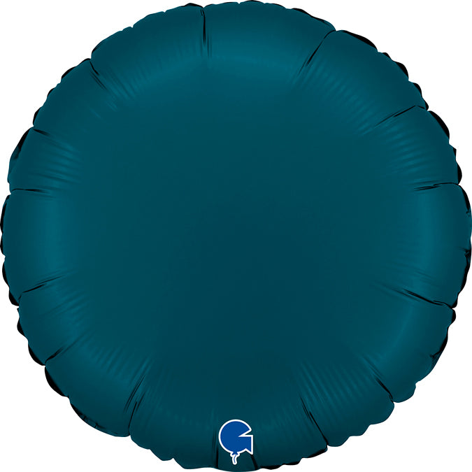 Grabo Satin Petrol Blue Round Foil