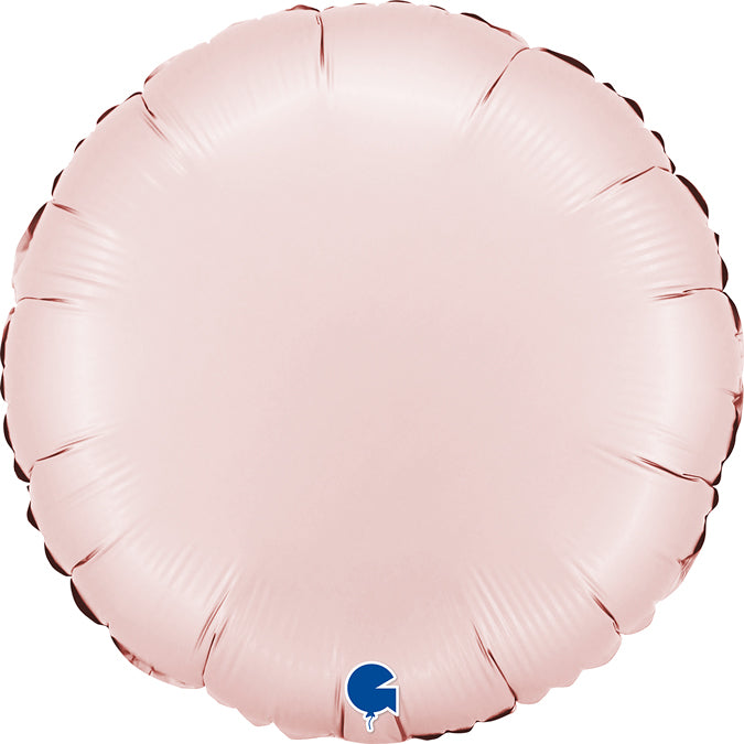 Grabo Satin Pastel Pink Round Foil