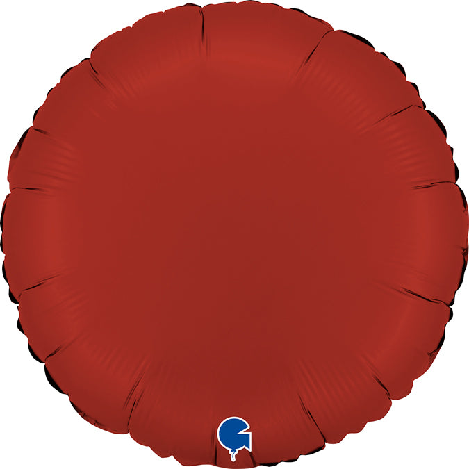 Grabo Satin Rubin Red Round Foil