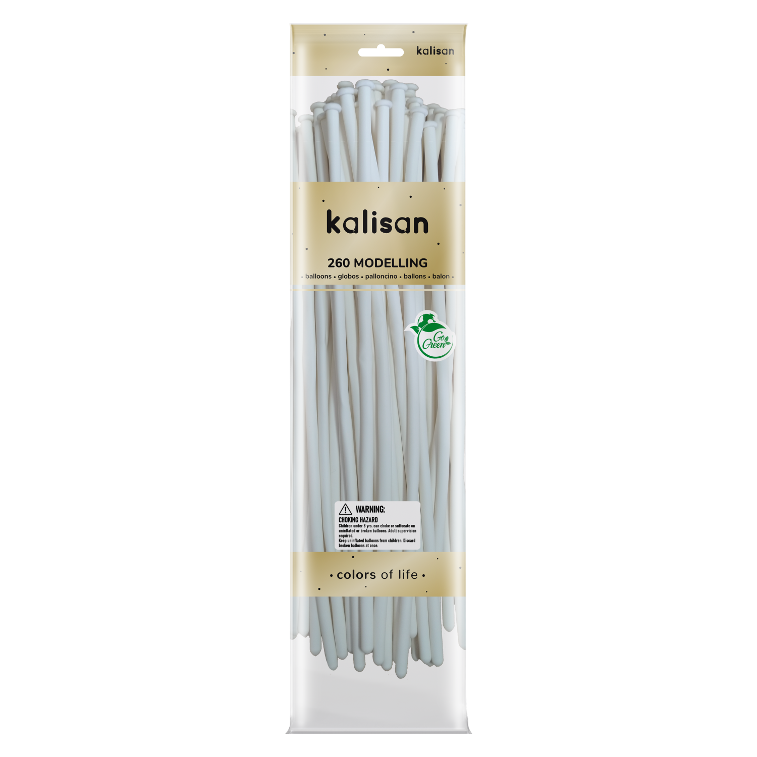 Kalisan Standard White Modelling Balloons