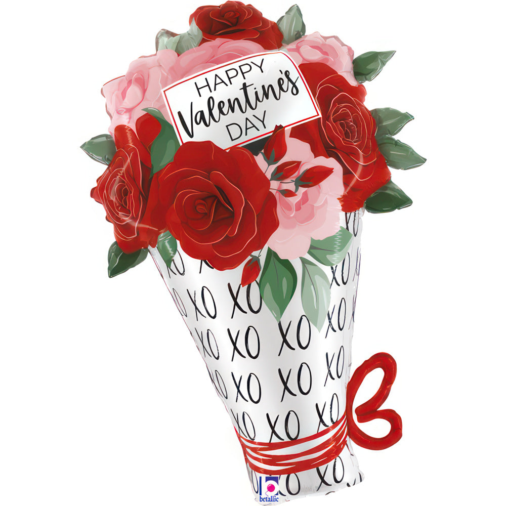 Betallic Satin Valentine Rose Bouquet Foil