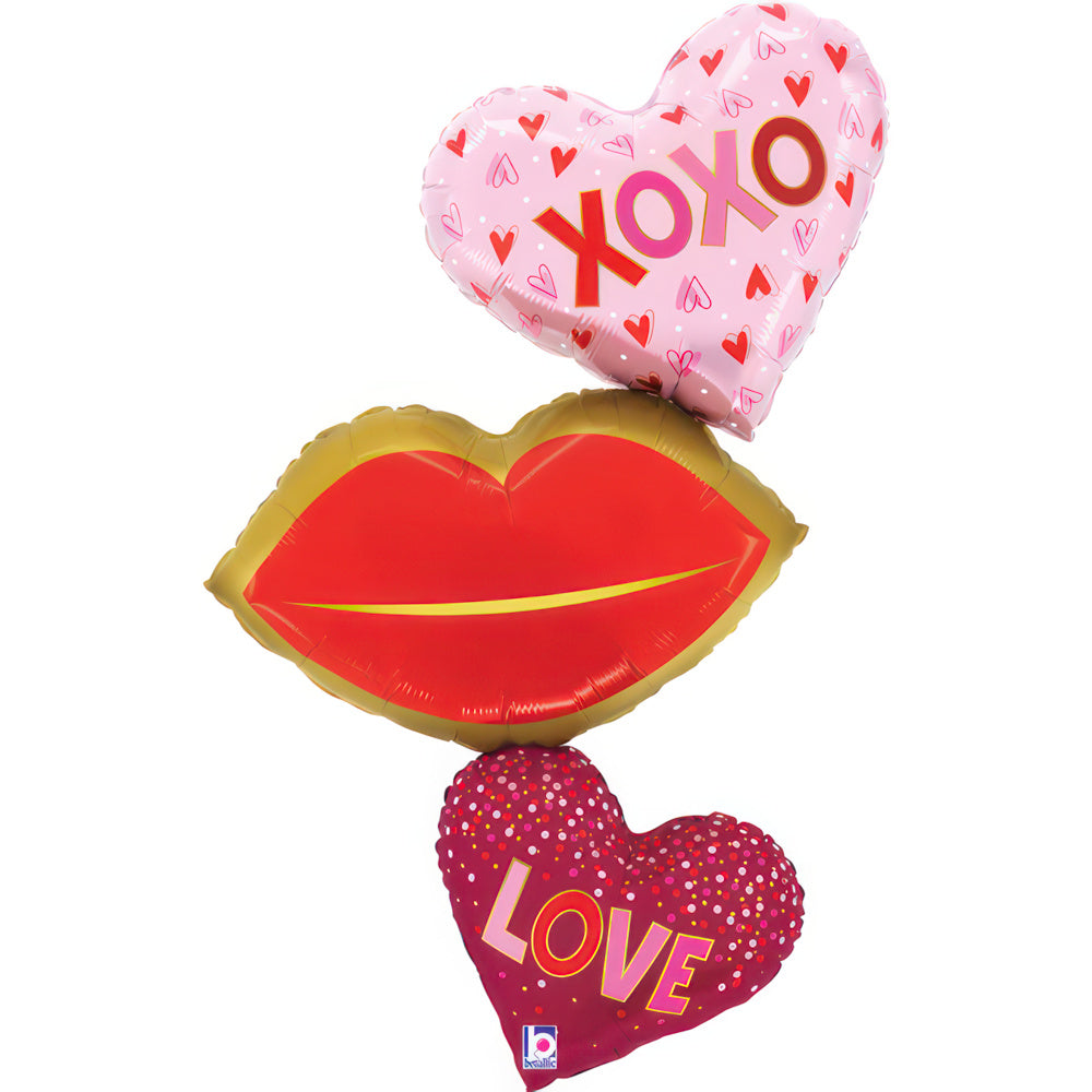 Betallic Heart Lips Trio Foil