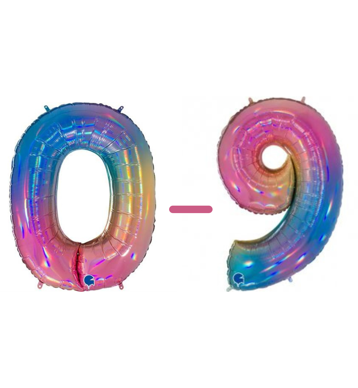Grabo Colourful Rainbow Foil Numbers 0-9