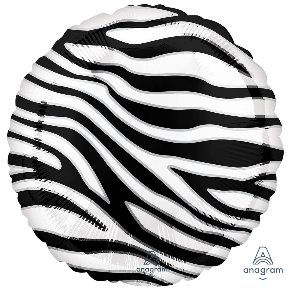 Anagram Animalz Zebra Skin Print Standard Foil