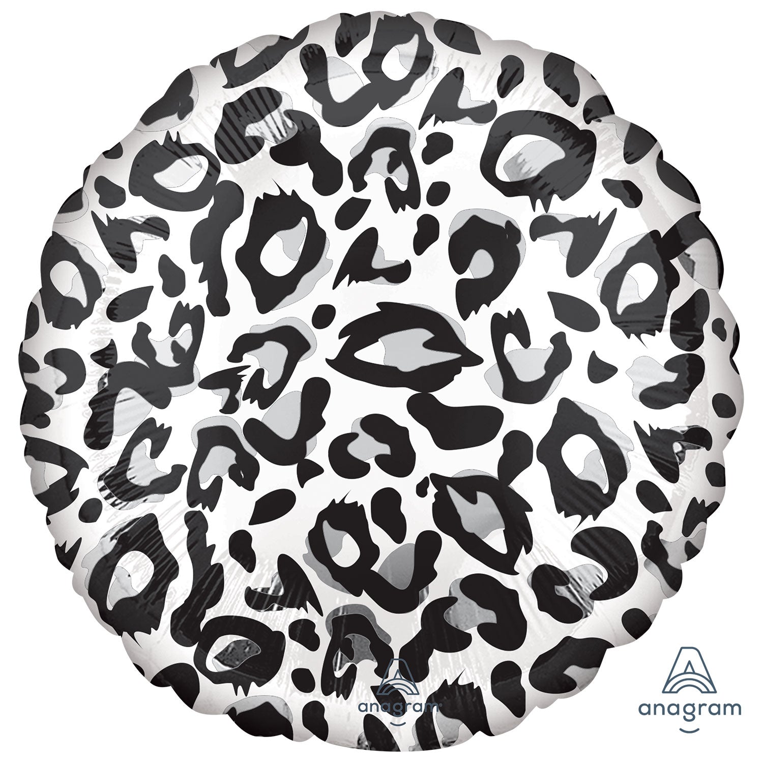 Anagram Animalz Snow Leopard Print Standard Foil