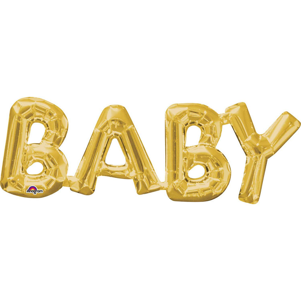 Anagram "Baby" Script Phrase Gold Foil