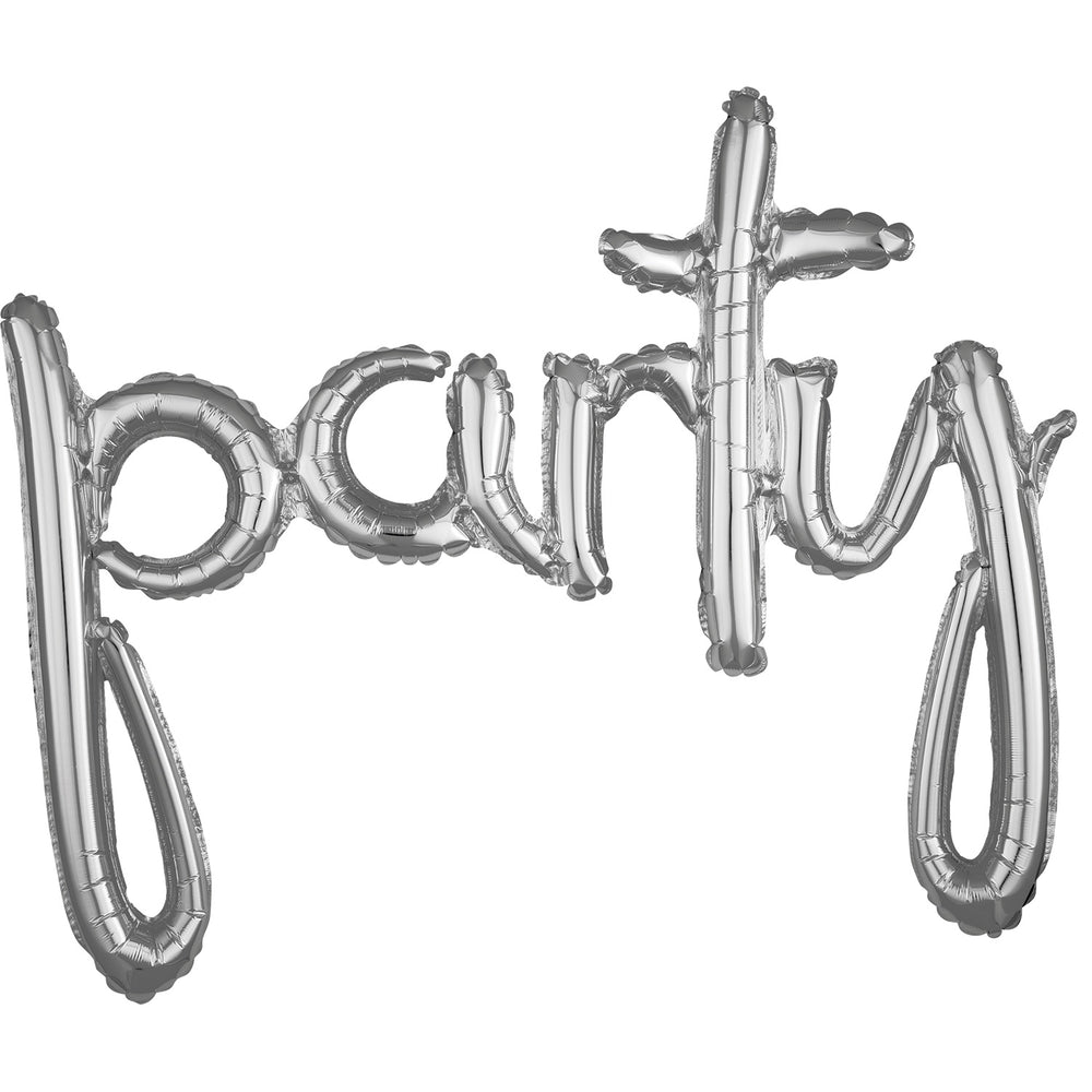 Anagram "Party" Script Phrase Silver Foil