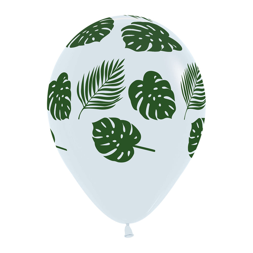 Sempertex Clear Printed Leaves Latex Balloons