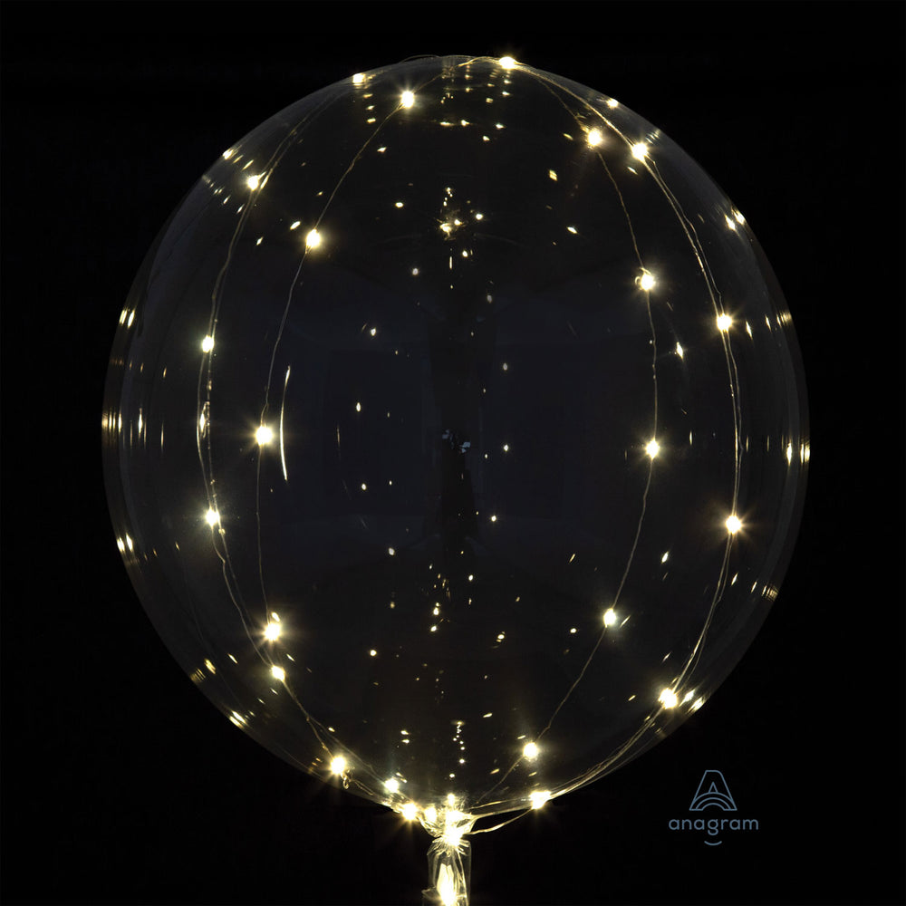 Anagram Crystal Clearz White LED Jumbo Balloons