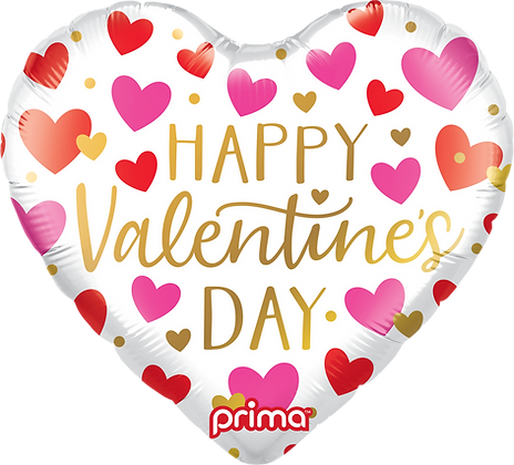 Prima Happy Valentine's Day Red, Pink, & Gold Heart