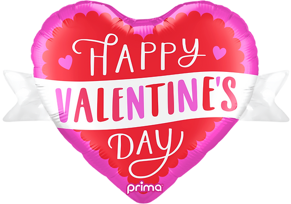 Prima Happy Valentine's Day Banner Heart Shape