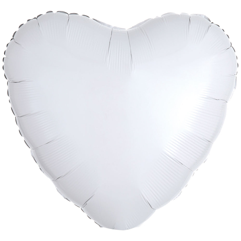 Amscan Metallic White Heart Foil