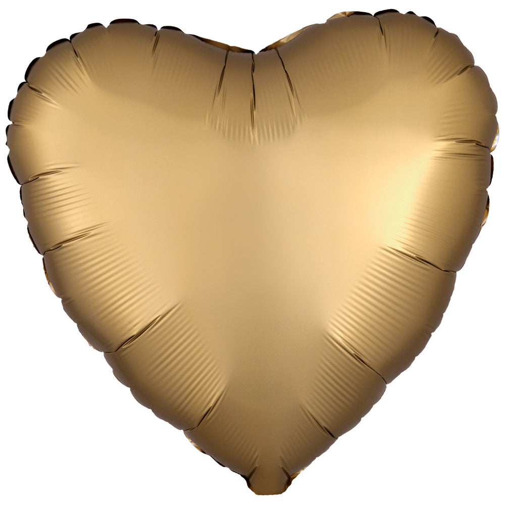 Amscan Silk Lustre Gold Heart Foil