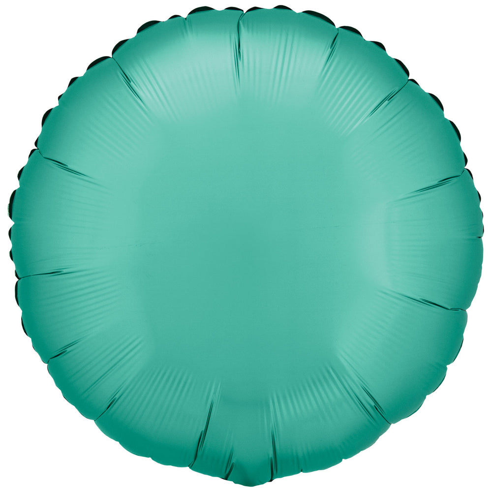 Amscan Silk Lustre Jade Green Circle Foil