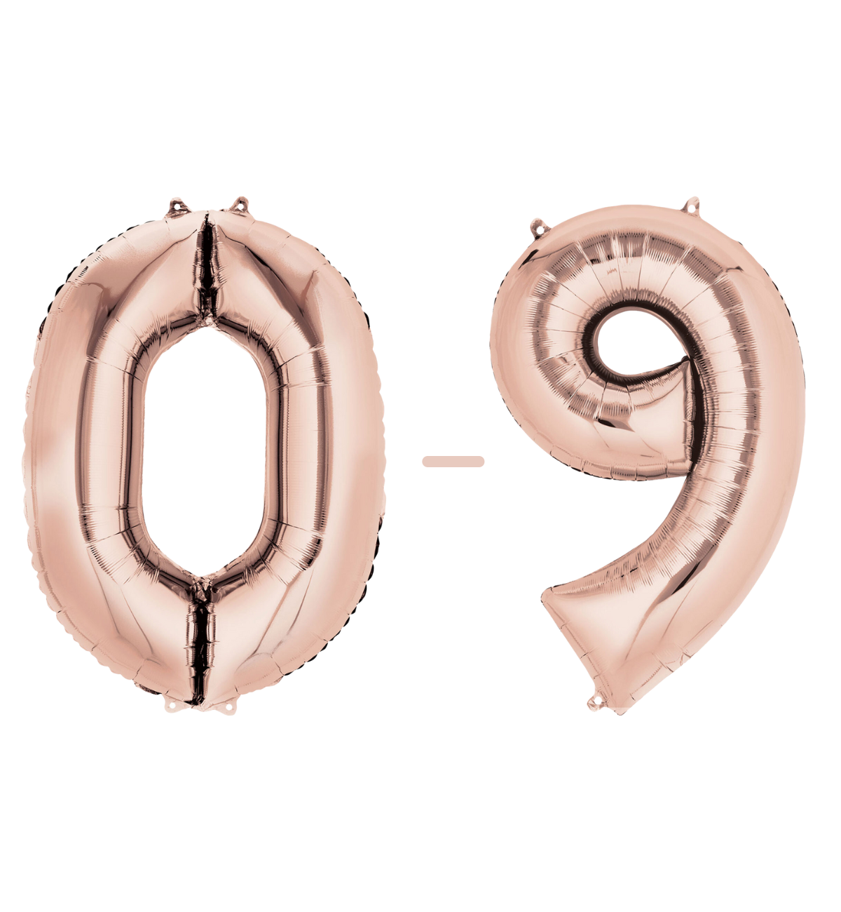 Anagram SuperShape Anagram Rose Gold Foil Numbers 0-9