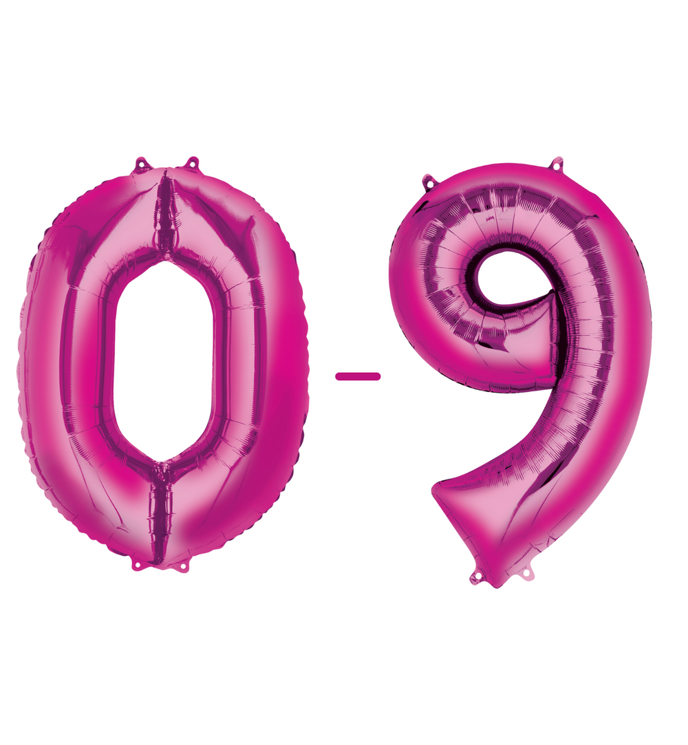 Anagram Minishape Anagram Pink Foil Numbers 0-9