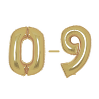 Amscan White Gold Foil Numbers 0-9
