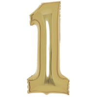 Amscan White Gold Foil Numbers 1