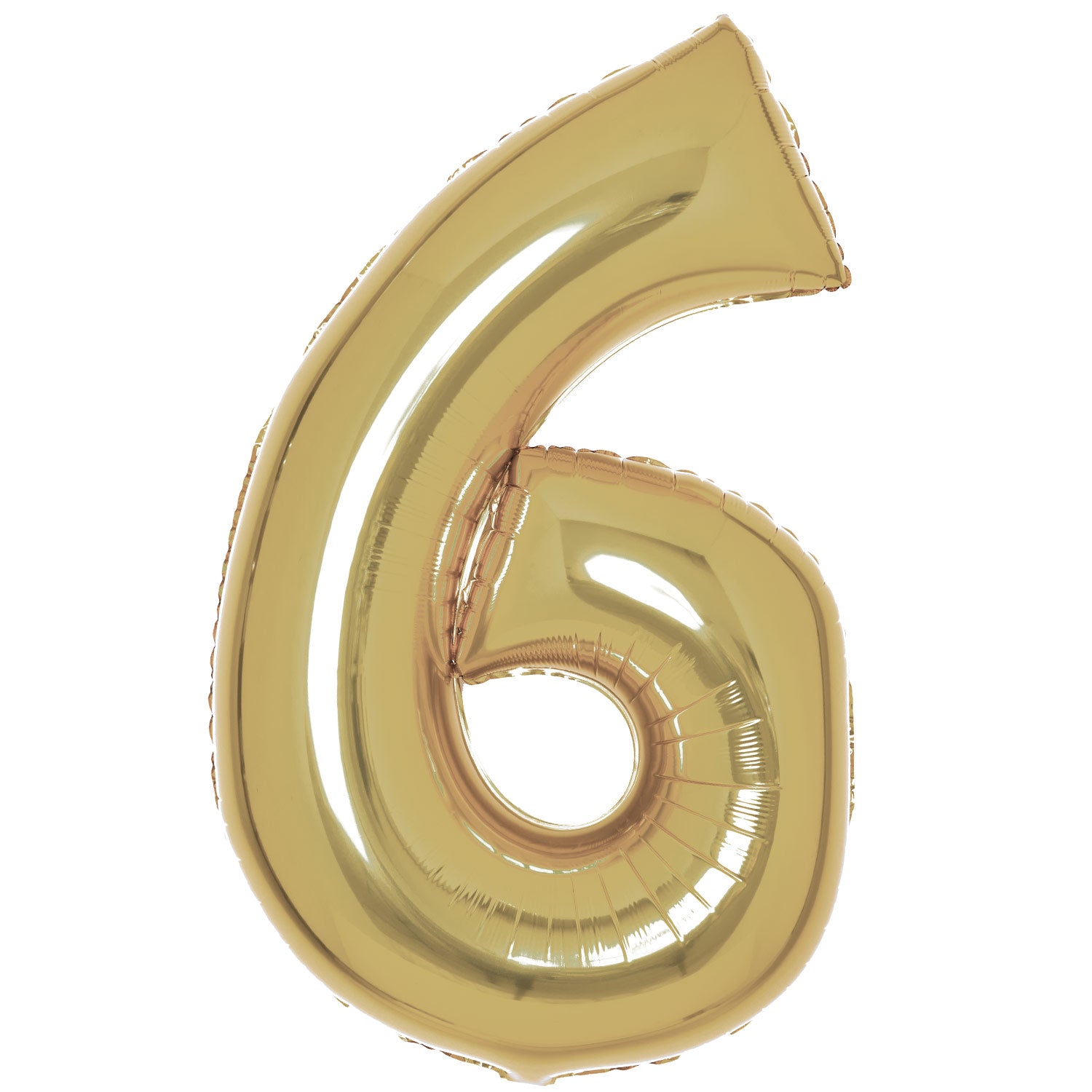 Amscan White Gold Foil Numbers 6