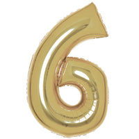Amscan White Gold Foil Numbers 6