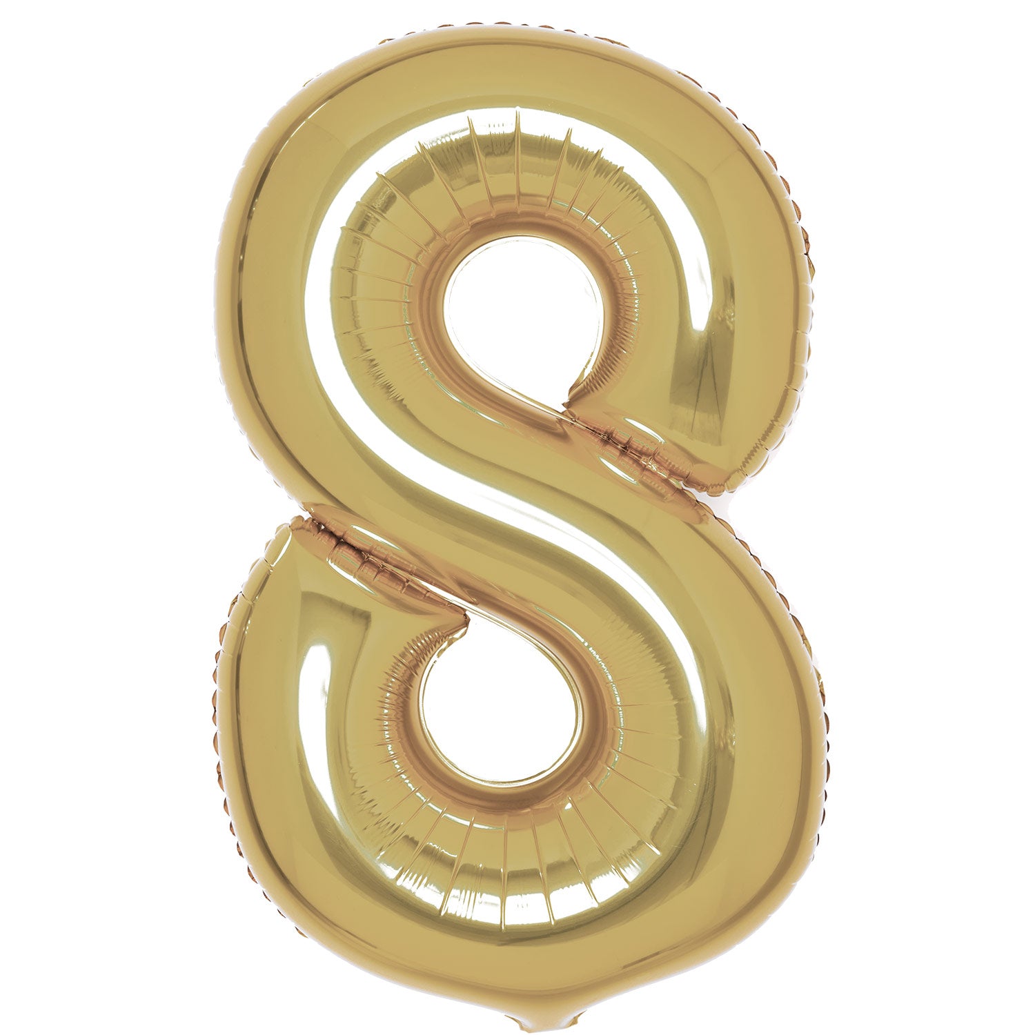 Amscan White Gold Foil Numbers 8