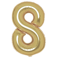 Amscan White Gold Foil Numbers 8