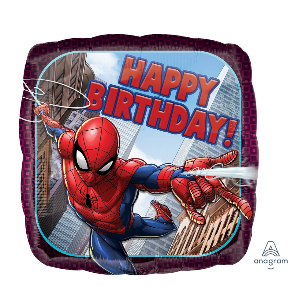 Anagram Spiderman Happy Birthday Foil
