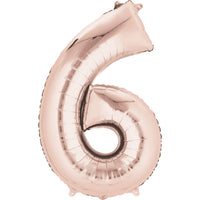 Anagram Minishape Anagram Rose Gold Foil Numbers 6