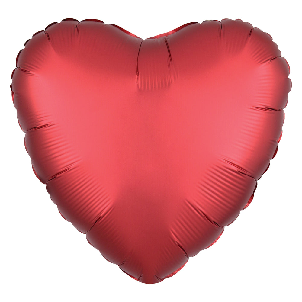 Anagram Satin Luxe Sangria Heart Standard HX Foil