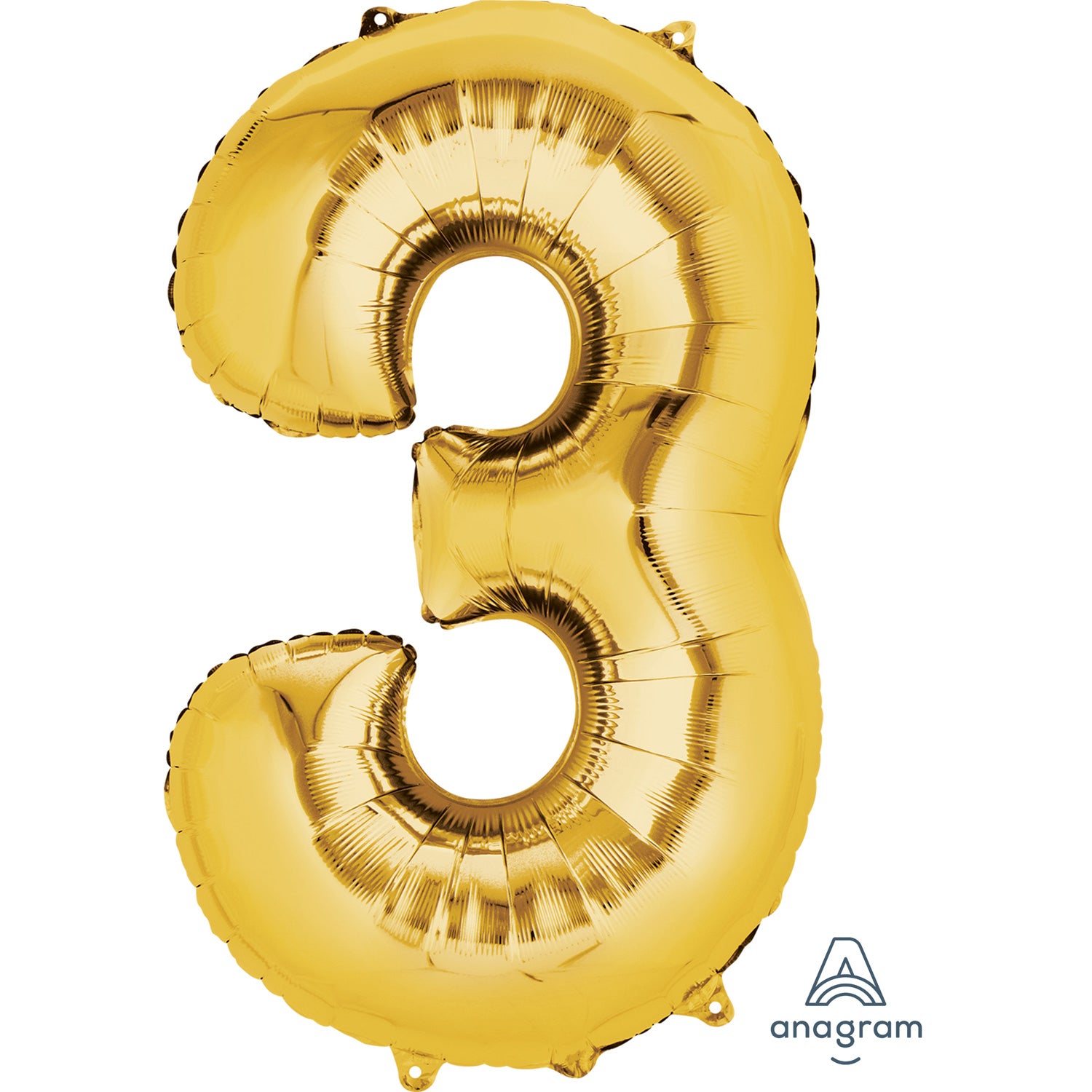 Anagram SuperShape Anagram Gold Foil Numbers 3