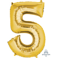 Anagram SuperShape Anagram Gold Foil Numbers 5