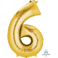 Anagram SuperShape Anagram Gold Foil Numbers 6
