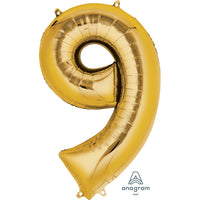 Anagram SuperShape Anagram Gold Foil Numbers 9
