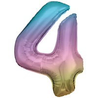 Anagram SuperShape Anagram Pastel Rainbow Foil Numbers 4