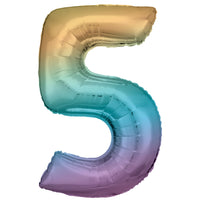 Anagram SuperShape Anagram Pastel Rainbow Foil Numbers 5