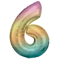 Anagram SuperShape Anagram Pastel Rainbow Foil Numbers 6